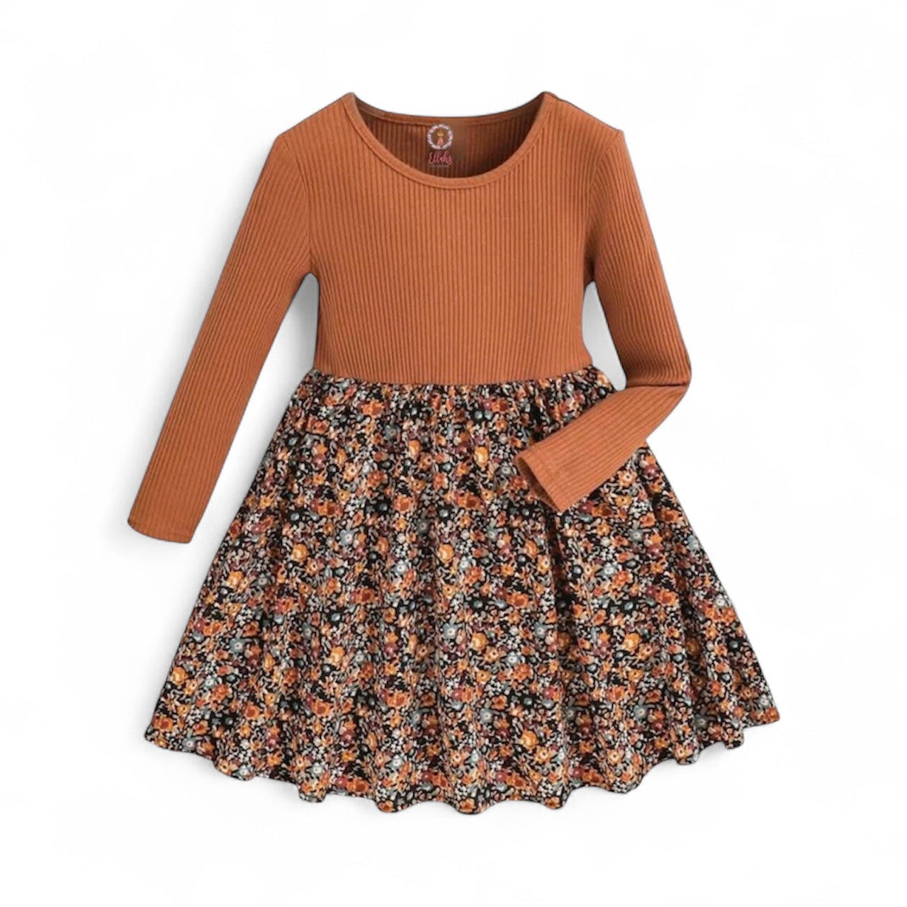 Brown Flower Dress